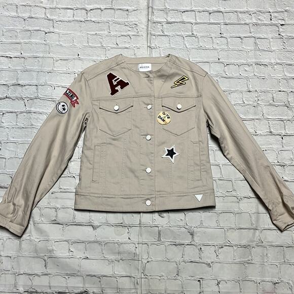 Guess Acru Patch Denim Jacket Vintage XS/S - Picture 2 of 5